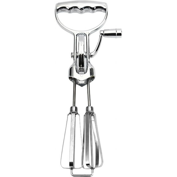 Rotary Egg Beater,Handheld Vintage Inspired Egg Beater,12 Inch Manual Hand Mixer with Double Head,Household Whisk Cake Accessories