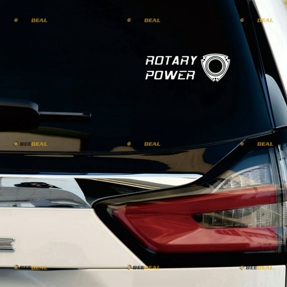 Rotary Engine Rotary Power Wankel Sticker Decal Vinyl - 2 Pack White 6" - Fit For Mazda 3 6 RX7 RX8 CX-5 No Background Die-cut