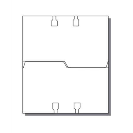 Rotary File Cards (2-1/8"x 4", L Tab), 2-UP on 4.5"x 4" White Cover- 250 Sheets