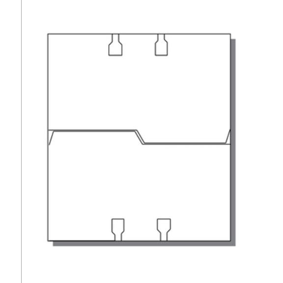 Rotary File Cards (2-1/8"x 4", L Tab), 2-UP on 4.5"x 4" White Vellum-250 Sheets