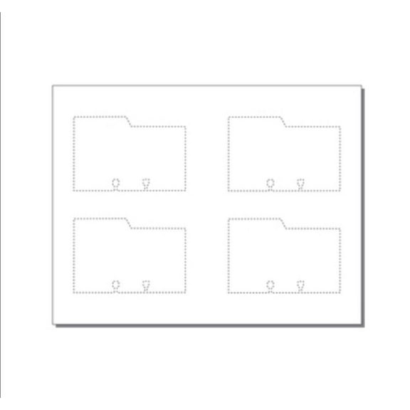 Rotary File Cards (2-5/8"x 4" w L Tab), 4-UP on 8.5"x 11" Vlm Cover - 250 Sheets