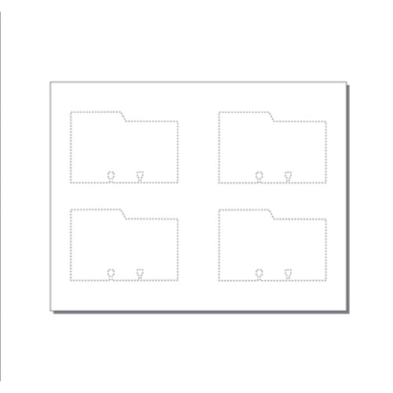 Rotary File Cards (2-5/8"x 4" w L Tab), 4-UP on 8.5" x 11" Wh Cover - 250 Sheets