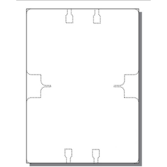 Rotary File Cards (4"x 2.75"), 2-UP, Di-Cut on 4"x 5.5" White Cover - 250 Sheets