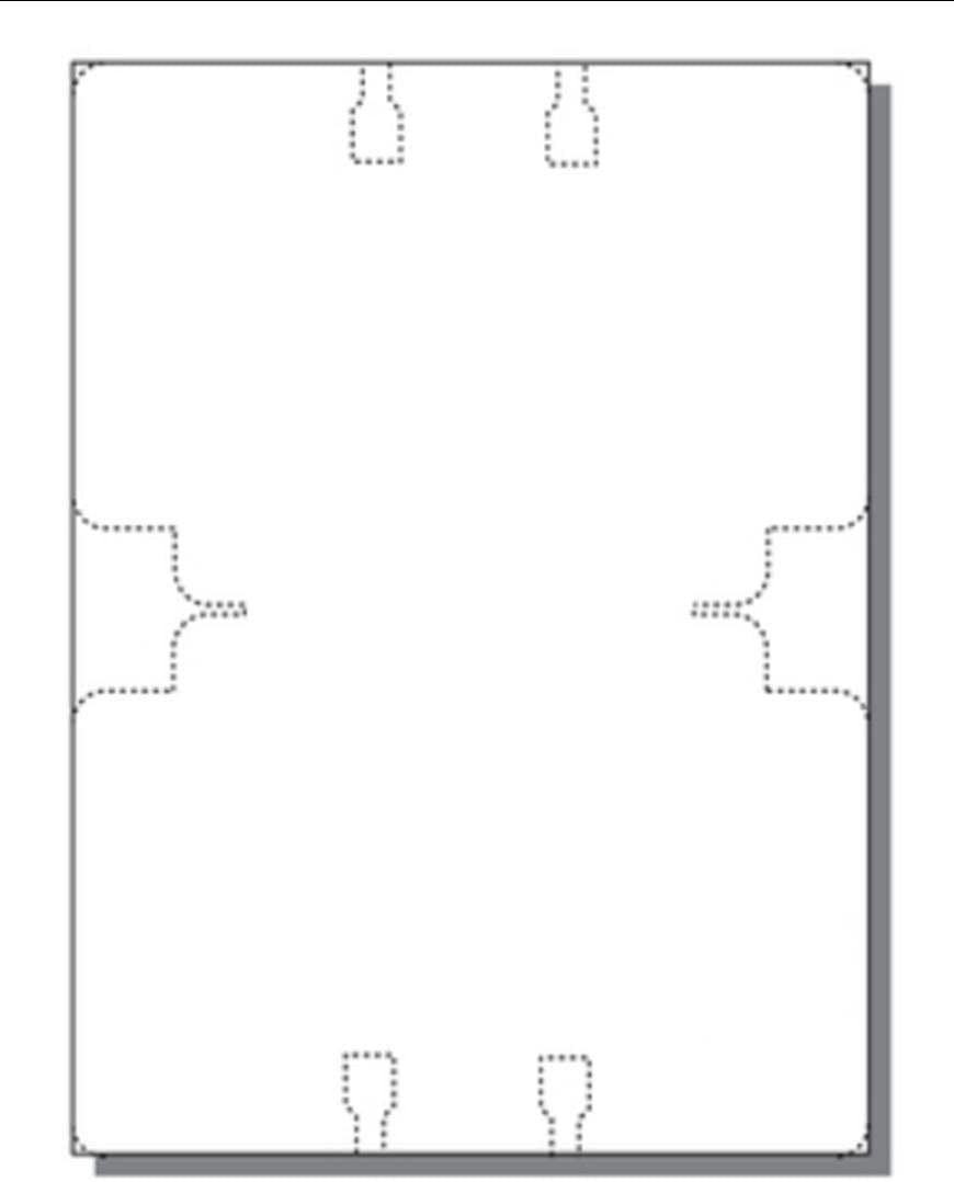 Rotary File Cards (4"x 2.75"), 2-UP, Di-Cut on 4"x 5.5" White Vellum- 250 Sheets