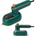 thumbnail image 1 of Rotary Garment Iron, Wet Dry Garment Ironing 2 in 1, Portable Handheld Steamer Iron, 170℃ High Temperature Steam, Titanium Panel for Clothes, Curtains, Sheets, Pillowcases, Green, 1 of 8