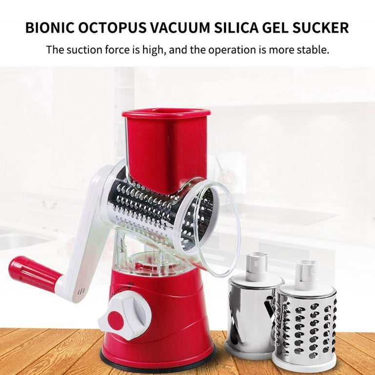 Rotary Cheese Grater Hand Drum Slicer Crank Vegetable Chopper