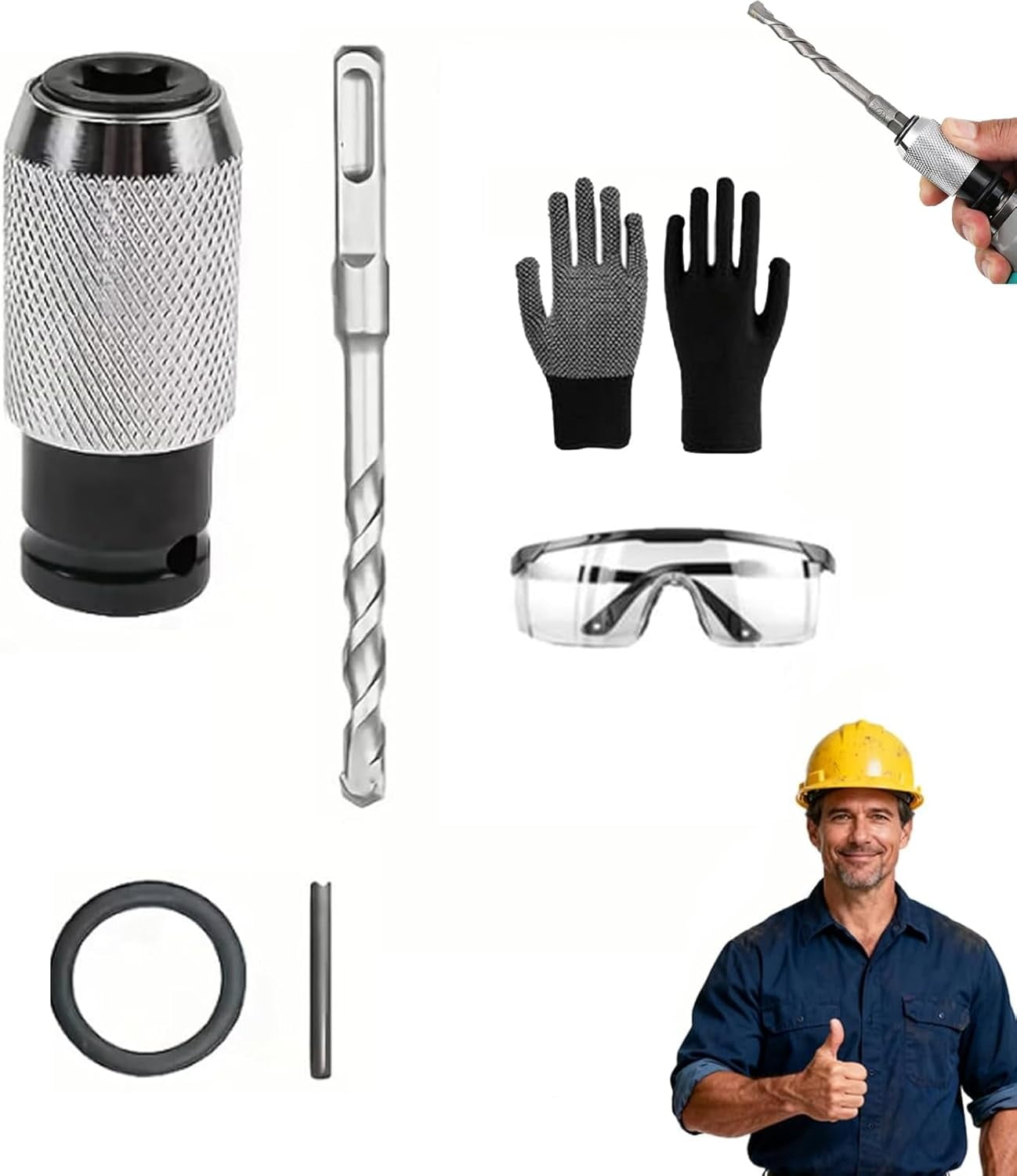 Rotary Hammer Adapter with Impact Drill Bits Set, 2026 New Electric ...
