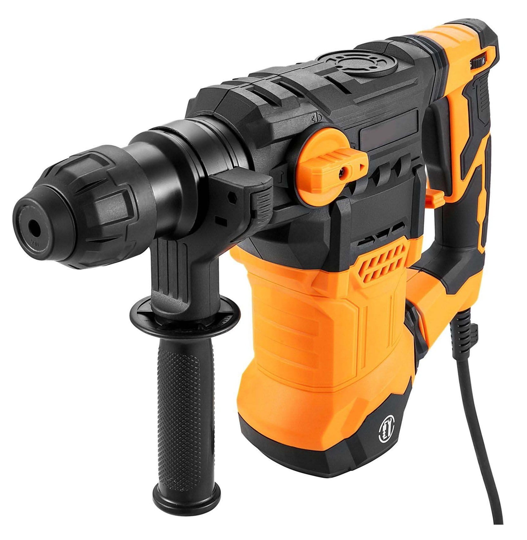 Rotary Hammer Drill Corded 1-1/4" 5.5J SDS-Plus 4-Mode Power Drill with Chisel & Bit Set - Concrete, Masonry, Brick, Metal - Heavy Duty