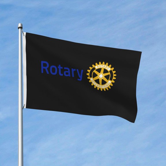 Rotary-International 3x5 Ft Flag Double Sided Indoor Outdoor Double Stitched Polyester Flag With 2 Grommets-Both Side Can Be Read