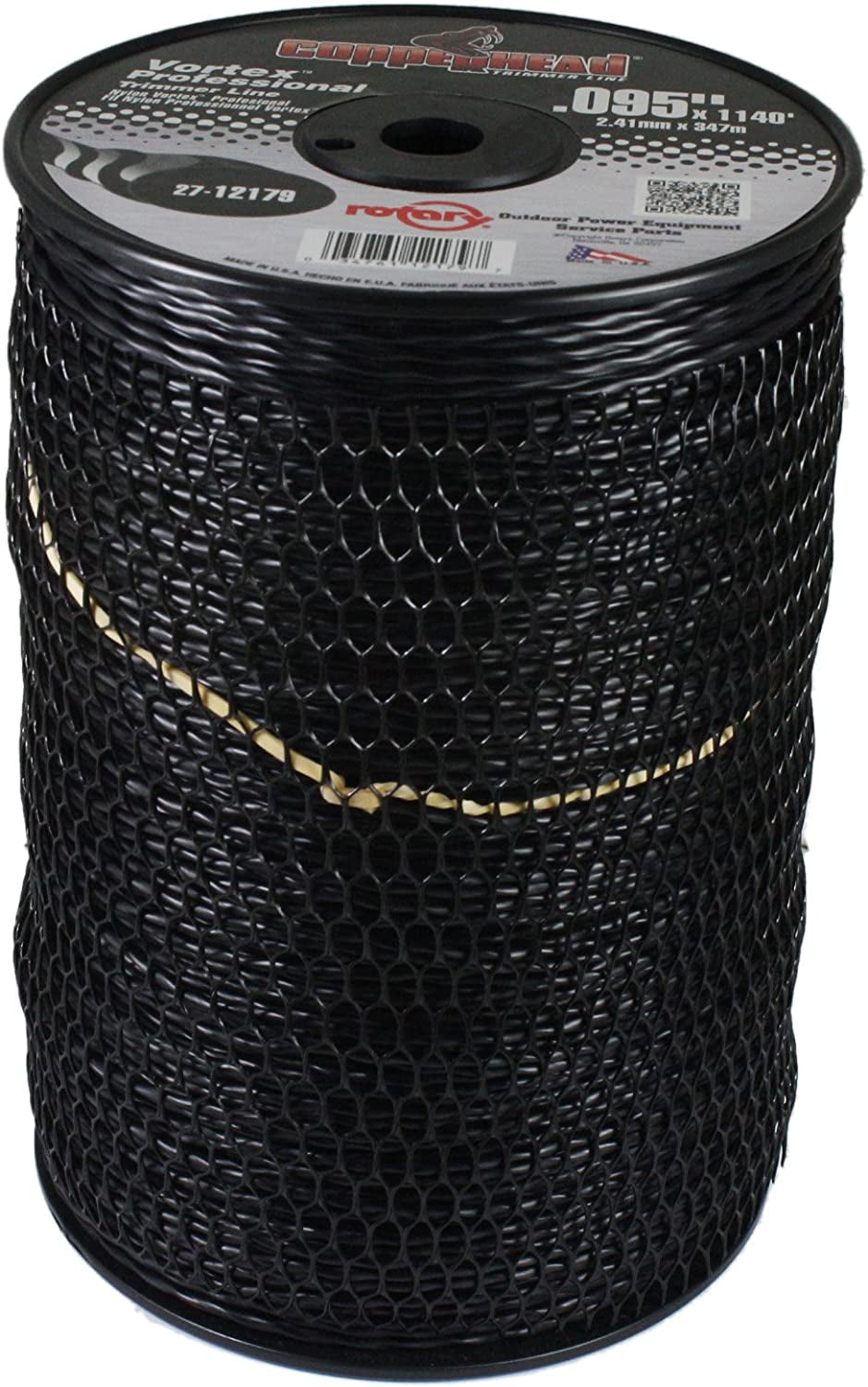 Black Vortex Trimmer Line .095 X 1140' 5 Large Spool Made In USA