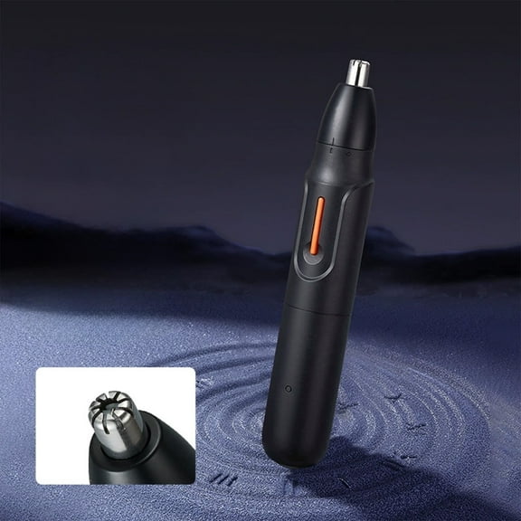 Rotary Nose Hair Trimmer for Men, USB Rechargeable Ear & Eyebrow Groomer, 360° Rotary Head, Pain-Free Trimming with High-Speed Motor, Washable, Type-C Charging