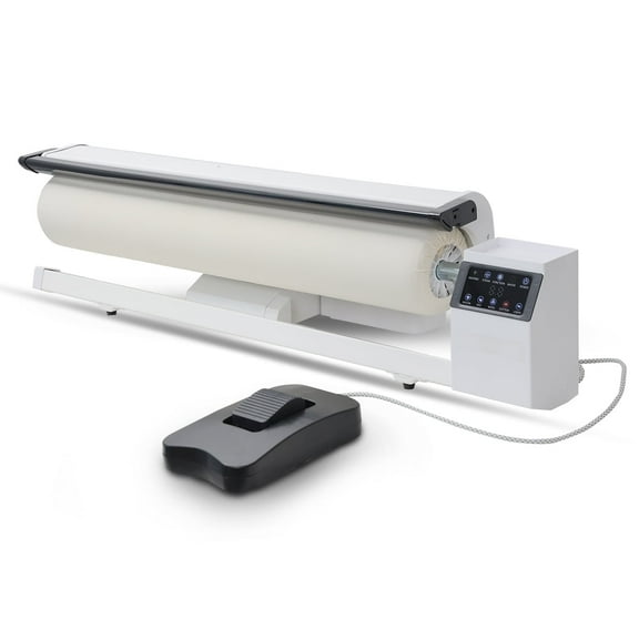 Rotary Press Iron Steamer Machine Foot Pedal and Touch Screen Control Hotel Home Usage for Bedsheets Curtains Big Area Fabric Iron In One Go