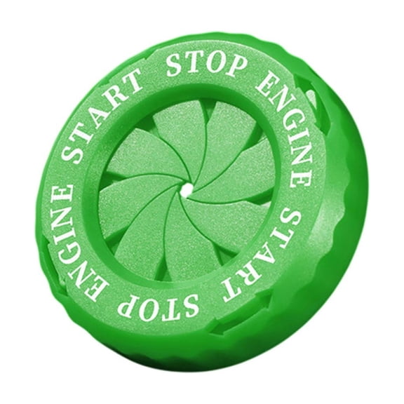 Rotary Push Start Button Cover, Car Engine Push to Start Stop Accessories, Auto Ignition Switch Cover, Cool Motorcycle Cars Decor Gift Green