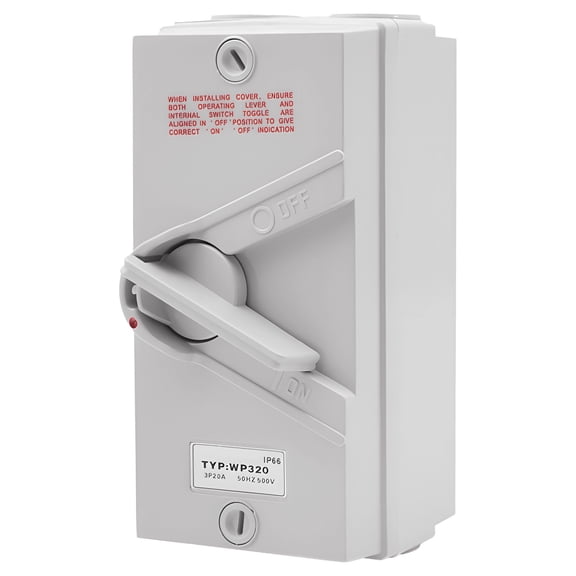 Rotary Switch, Load Isolation 220/380V Outdoor, 234P20/35/63A Generator Safety Breaker Box, Waterproof Design, Copper-Silver Contact Points