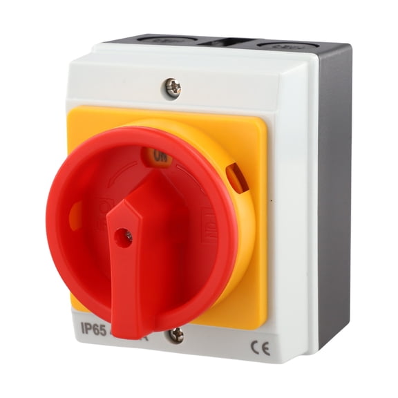 Rotary Switch Off Switch 4P 20A 440V IP65 Waterproof Isolating Switch for AC Circuits, UKP Load Isolation with Silver Contacts and PC+ABS Housing