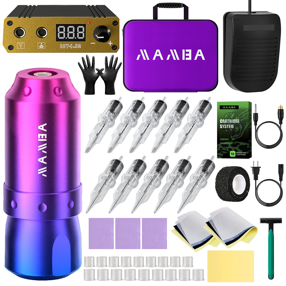Rotary Tättoo Short Pen Kit – Bigtrek Compact Tättoo Pen with 12000RPM ...
