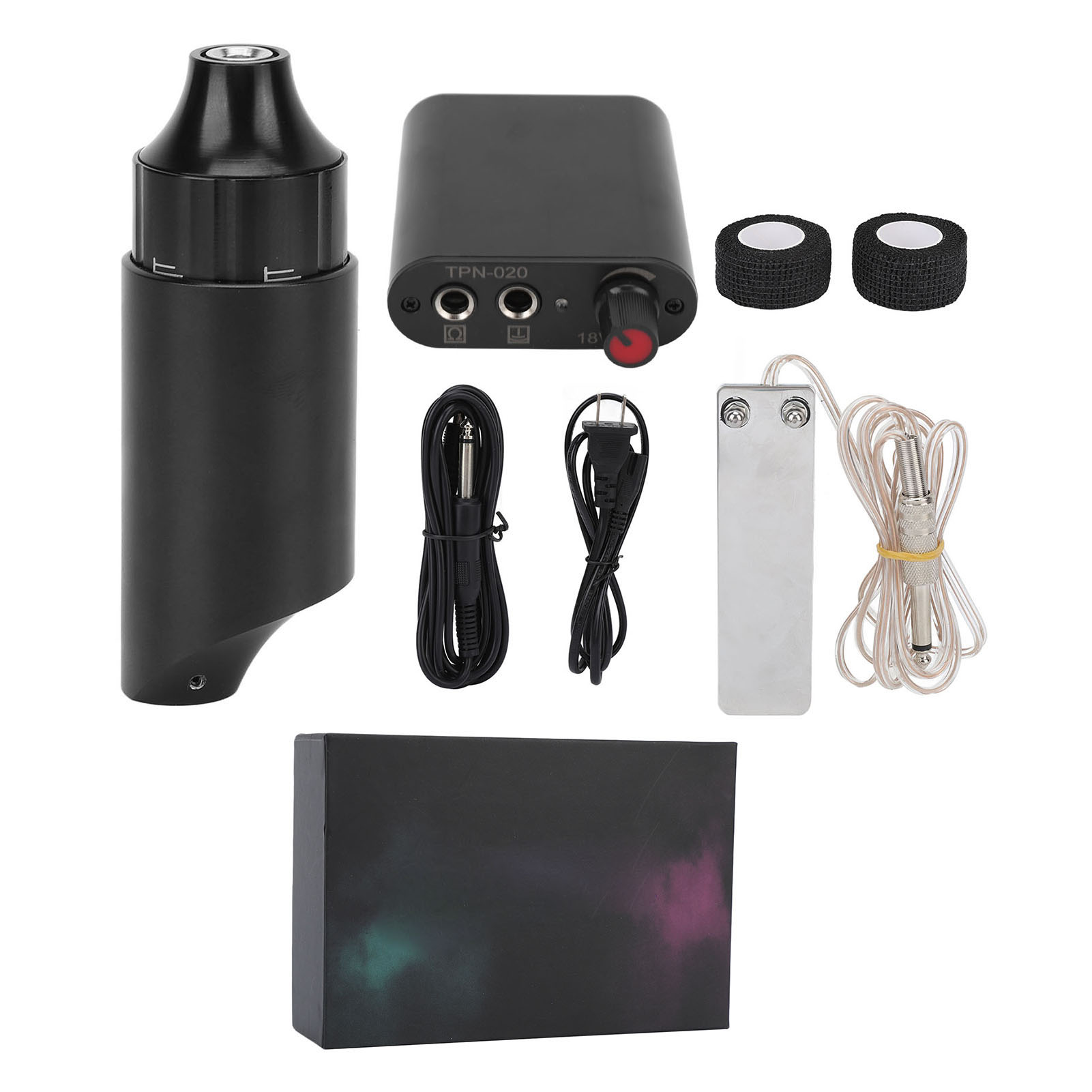 Rotary Tattoo Pen Set Includes Power Supply, Foot Pedal, DC Clip Cord