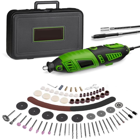 Rotary Tool Kit, Variable Speed with Flex Shaft, Multi-Tool & Accessories Kit, Power Set for Crafting Projects and DIY Creations