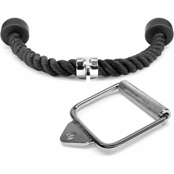 STRANDCHIC Triceps Gym Rod Silver with Anti-Slip Handle Ideal for Multi-Gym Users 1Pc