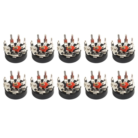 Rotary Volumes Potentiometer RV12MM With Switching Angled Pin for Power Amplifier Gold-Plated Contact Low Contact Resistance