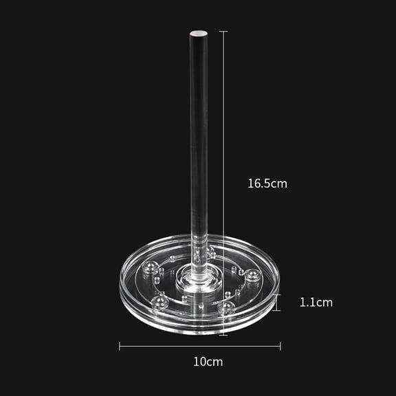 Rotatable Acrylic Yarn Spinner Thread Holder Bobbin Clear 10x16.5cm diy
