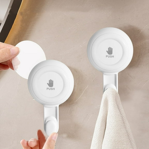 Rotatable Adhesive Hooks, Strong Suction Non Drilling, Household Wall Hanging, Bathroom Kitchen Clothing Hook, High Load Bearing, Traceless, ABS Material, Versatile