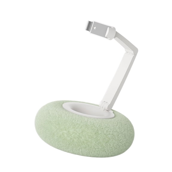 Rotatable Adjustable Bed Phone Stand With Plush Pillow Mount Double Joint Arm For Eye Levels Viewing Neck Strain Relief