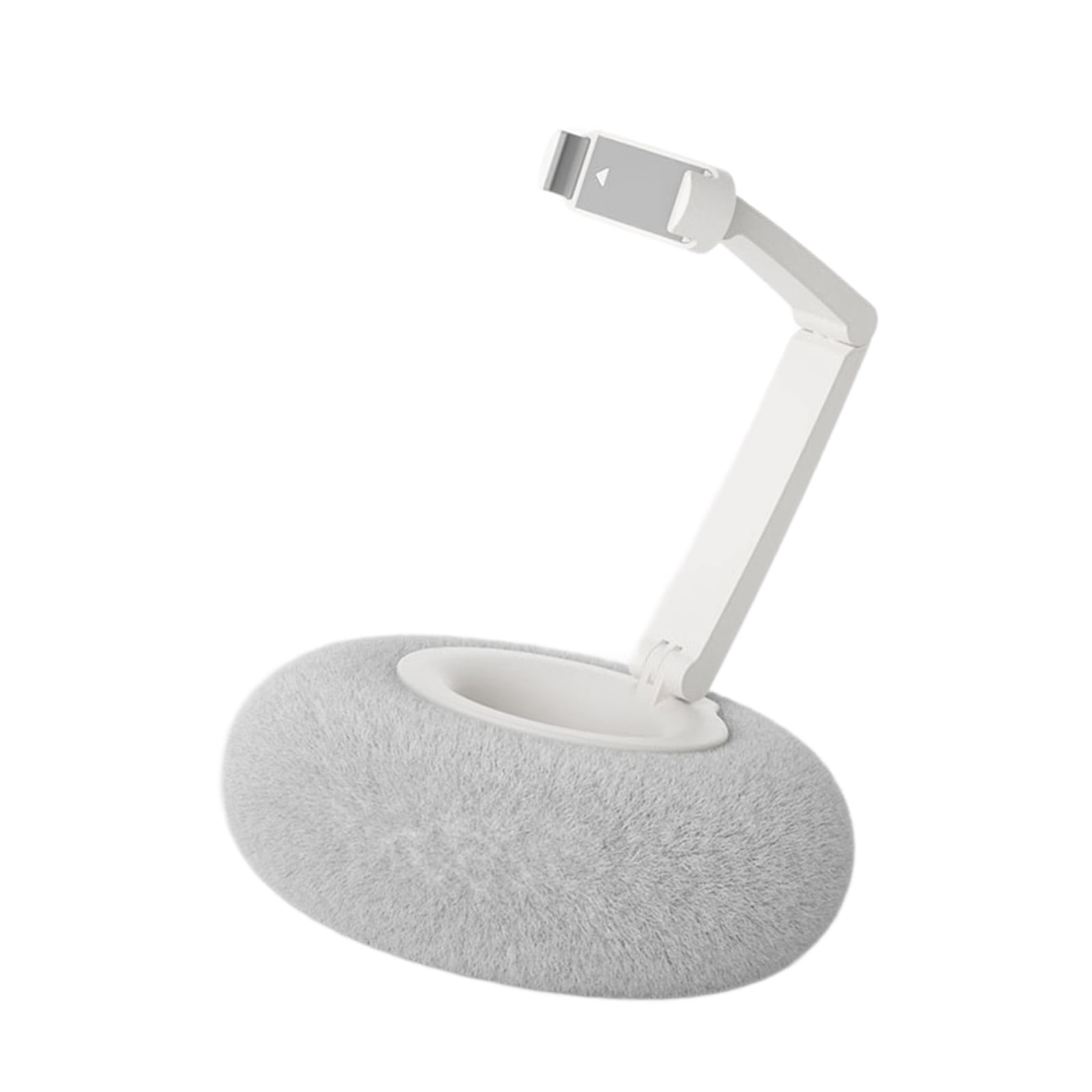 Rotatable Adjustable Bed Phone Stand With Plush Pillow Mount Double Joint Arm For Eye Levels Viewing Neck Strain Relief