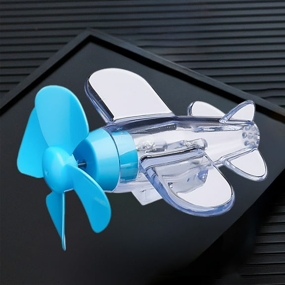 Rotatable Airplane Motorcycle Helmet Ornament - Wind-Powered Spinner Bike Accessory Glow-in-Dark Accent Novelty Gift(Blue)