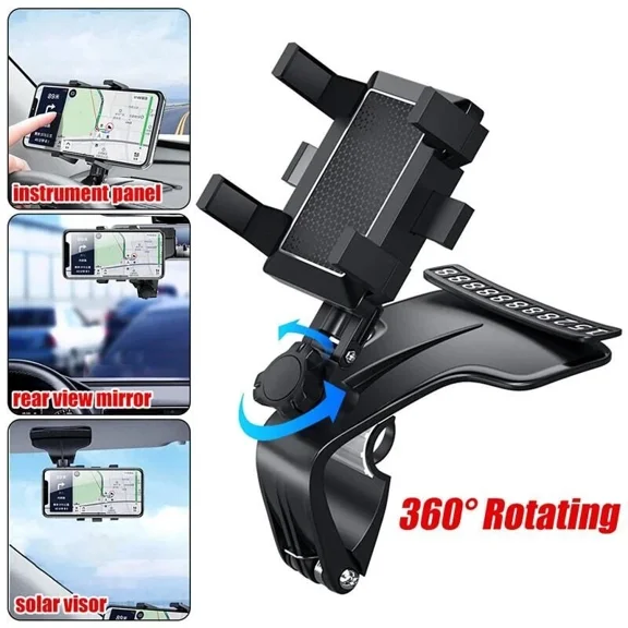 Rotatable And Retractable Holder Car Phone Stand Rear View Mirror Mount Bracket
