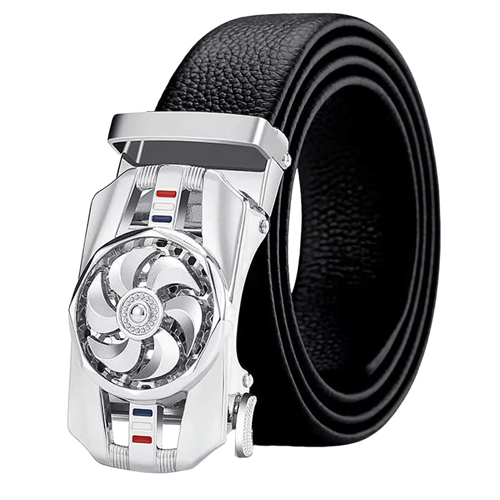 Men\'s & Women\'s Dress Belt Automatic Buckle, Adjustable Length Faux Leather Rotatable-Automatic-Buckle-  main image 2