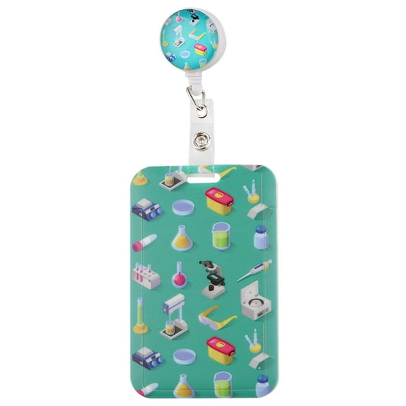 Rotatable Badge Reel Card Holder Rotating Retractable Badge Holder For Doctor Nurse Employees Students Healthcare Worker