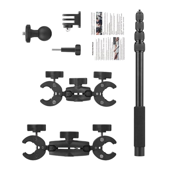 Rotatable Ball Head Camera Mount With Anti Shake Clamps And Extendable Arm Wide Compatibility