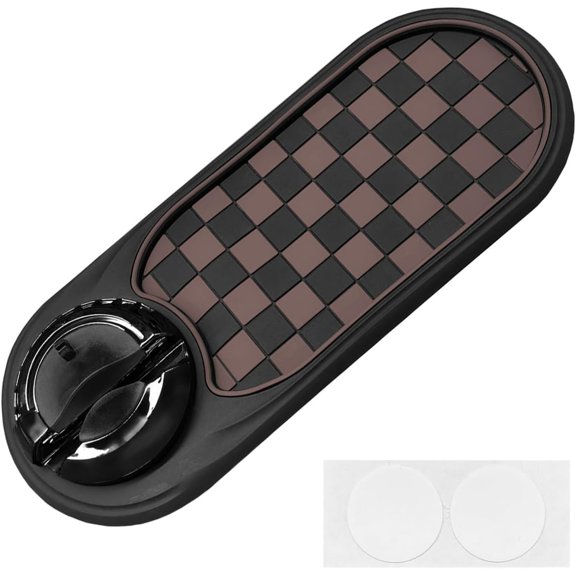 Rotatable Car Phone Holder & Anti-Slip Dashboard Mat - with Temporary Parking Number Sign, Universal Organizer for Phones, Sunglasses, Keys