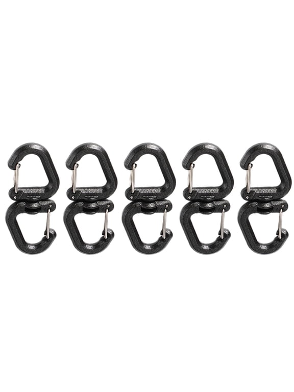 360 Degree Rotation S Shape Carabiner Keychain Clip Spring Key Hook Buckle Belt Key Holder Carabiner Hook with Lock