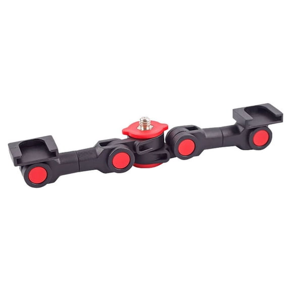 Rotatable Cold Shoe Mount Adapter with Phone Cold Shoe Extension Bar Bracket for Camera Phone LED Light