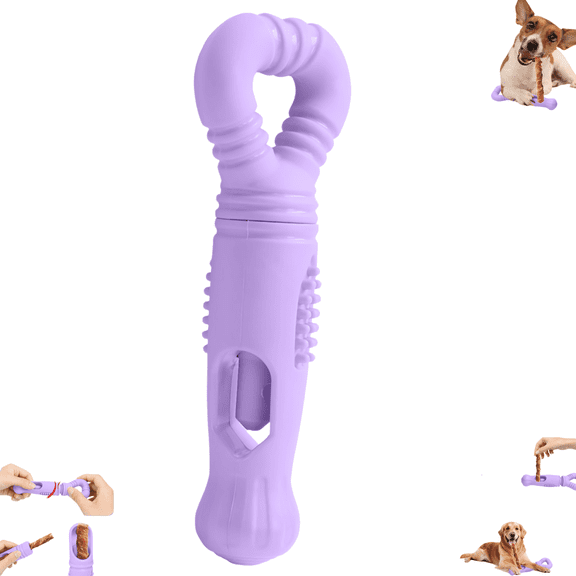 Rotatable Dog Chew Toy Anti-Choking Bully Stick Holder, Durable Pet Food Accessory for Small Medium Large Dogs Daily Chewing Entertainment