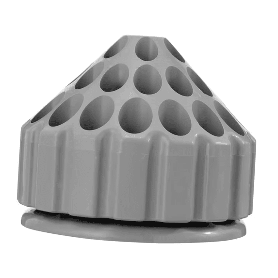 Rotatable Drill Bit Organizer Honeycomb Drill Bit Holder with Multiple Holes, Space-Saving Small Tool Storage for Drill & Screwdriver Bits Gray