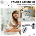 thumbnail image 1 of Rotatable Faucet Aerator 1080° Swivel U Shaped Faucet Extender Universal Sink Faucet With 2 Spray Modes For Bathroom Sink And Kitchen, Includes Leak-Proof Washer Installation, 1 of 7