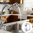 thumbnail image 1 of Rotatable Faucet Aerator Extension 1440° Adjustable Faucet Extender, Universal Sink Faucet Adapter with Flexible Rotation for Bathroom or Kitchen Use, by FAJHHA, 1 of 10