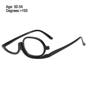 Rotatable Foldable Makeup Reading Glasses, Single-Sided Cosmetic Eyeglasses with Flip Lens, Portable & Precise Design for Women, Hands-Free Eye Makeup, Eyebrow Shaping, Lash Application