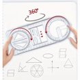 thumbnail image 1 of Rotatable Geometry Drawing Ruler Set with Triangle Scriber Templates for Students Architects, 1 of 5