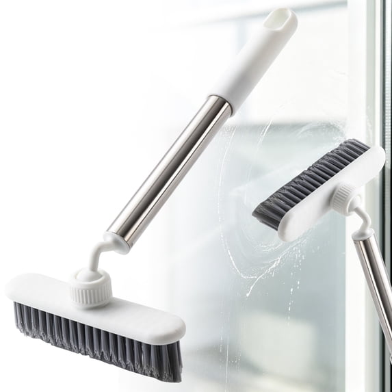 Rotatable Grout Cleaning Brush | Oimcto 360° Long Handle Bathroom Scrub Brush for Tile, Floor, Shower & Kitchen