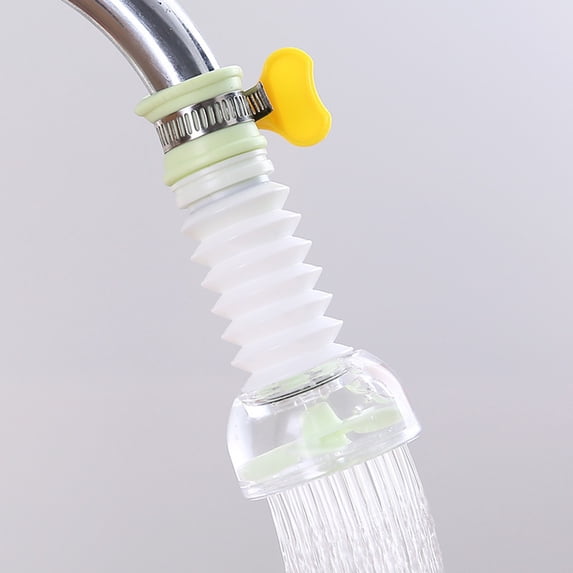 Rotatable Kitchen Faucet Nozzle Attachment | 360° Swivel Water-Saving Aerator | Flexible PP & Stainless Steel, Easy Install, Leak-Proof, Uniform Spray, Fits Most Faucets