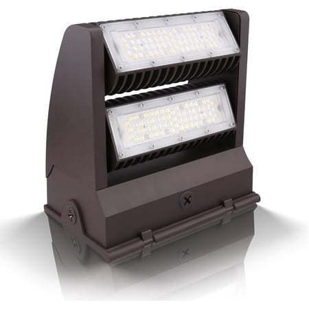 Rotatable LED Wall Pack Light 80W 5000K 10,800 lumens, Adjustable Head LED Wall Pack Light - Great for Area Light, Warehouse, and Use (80W)