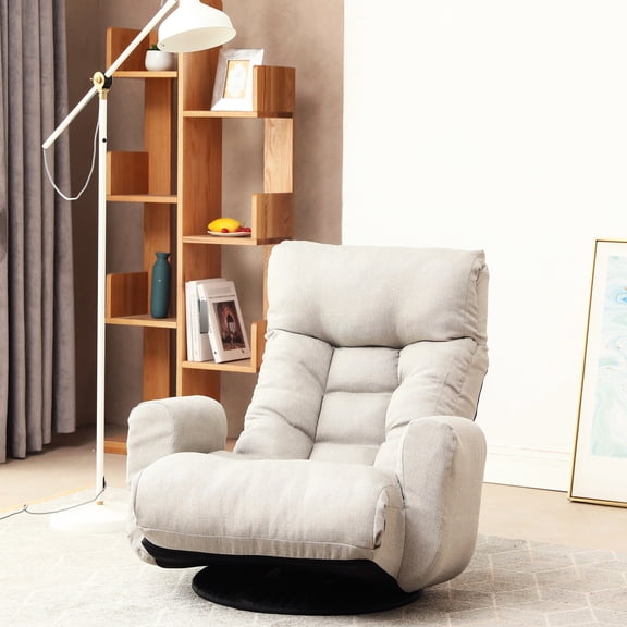 Rotatable Lounge Chair | Adjustable at Different Angles | Built - in Spring Seat for Comfort | Helps Body Relax