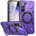 thumbnail image 1 of Rotatable Magnetic Ring Case for Galaxy S23,Compatible with MagSafe with 360° Ring Stand Shockproof Phone Cover Case for Samsung Galaxy S23 6.1" Purple, 1 of 12