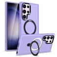 thumbnail image 1 of Rotatable Magnetic Ring Stand for Samsung Galaxy S24 Ultra Case, Compatible with MagSafe, Military Drop Protection, Shockproof Matte Translucent Case for Samsung Galaxy S24 Ultra Cover, Lightpurple, 1 of 6