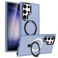 thumbnail image 1 of Rotatable Magnetic Ring Stand for Samsung Galaxy S25 Case, Compatible with MagSafe, Military Drop Protection, Shockproof Matte Translucent Case for Samsung Galaxy S25 Cover, Blue, 1 of 6