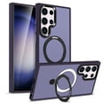 thumbnail image 1 of Rotatable Magnetic Ring Stand for Samsung Galaxy S25 Ultra Case, Compatible with MagSafe, Military Drop Protection, Shockproof Matte Translucent Case for Samsung Galaxy S25 Ultra Cover, Darkpurple, 1 of 6
